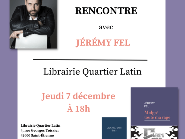 Rencontre avec Jérémy Fel – Malgré toute ma rage&nbsp;(Rivages)